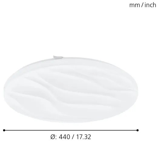 Eglo 99344 - Plafonieră LED BENARIBA LED/22W/230V