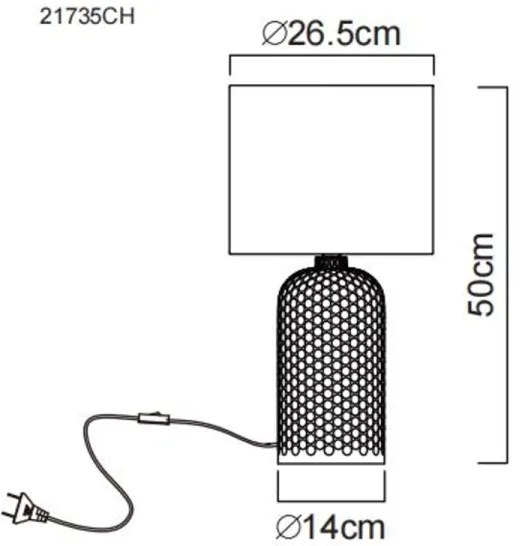 Lampă de masă Globo 21735CH SOFIA 1xE27/60W/230V bej