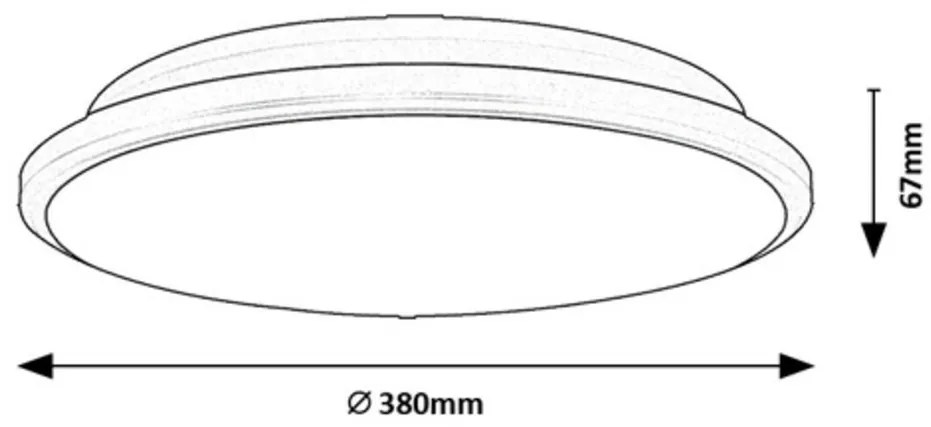 Plafonieră cu LED Rabalux 71128 Engon, 24 W, negru