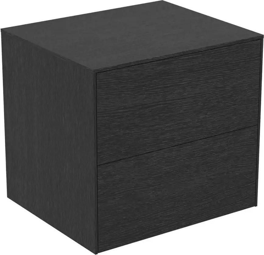 Dulap baza suspendat Ideal Standard Atelier Conca finisaj stejar inchis 2 sertare cu blat 60 cm