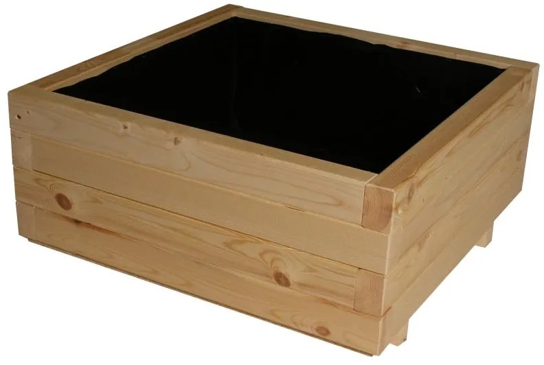 Ghiveci de flori din lemn Flor - 62 x 62 x 29 cm