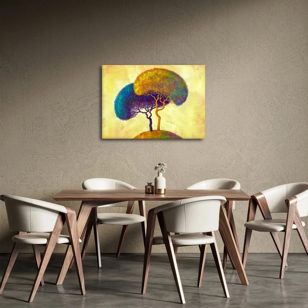 Tablou - Copaci în deal (70x50 cm)