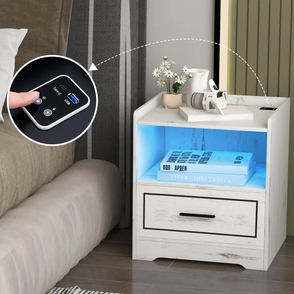 Noptieră inteligentă în stil vintage