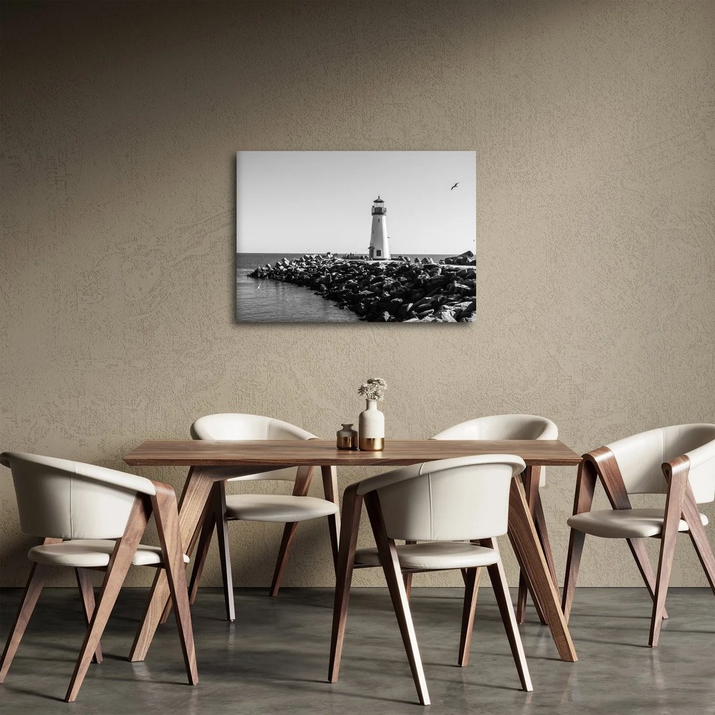 Tablou - Far de pe coastă, Santa Cruz, California (70x50 cm)