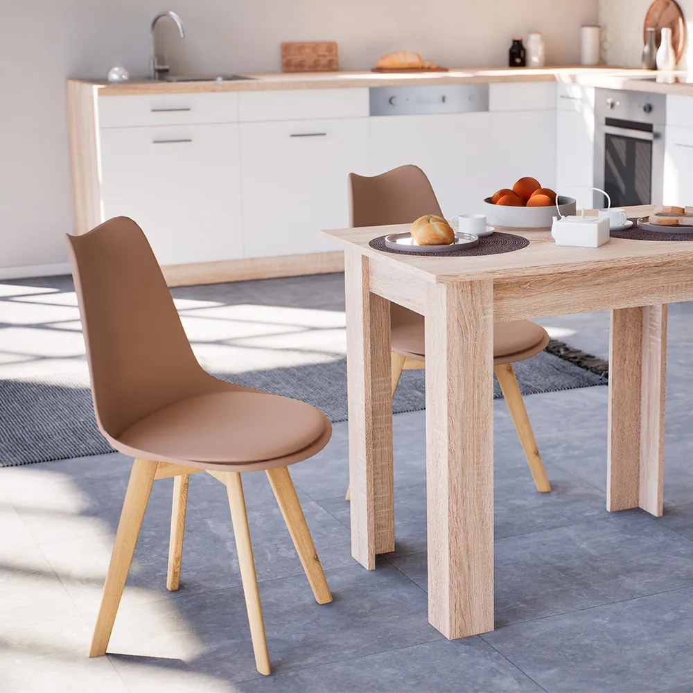 Scaun de dining Silla 6 bucăți în bej