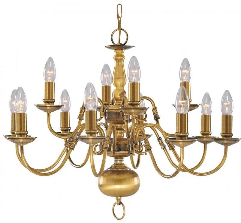 Candelabru casa scarii stil clasic Flemish alama 12L 1019-12AB SRT