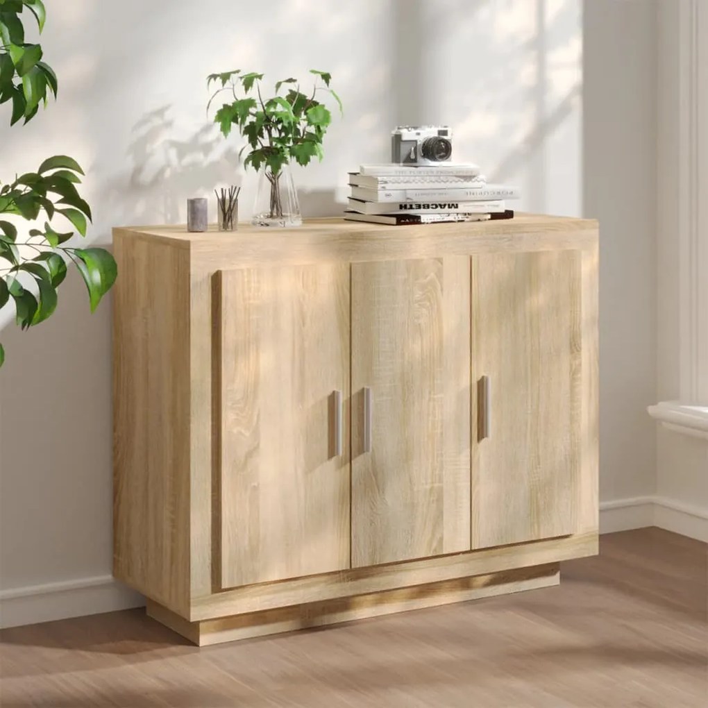 vidaXL Dulap, stejar sonoma, 92x35x75 cm, lemn compozit