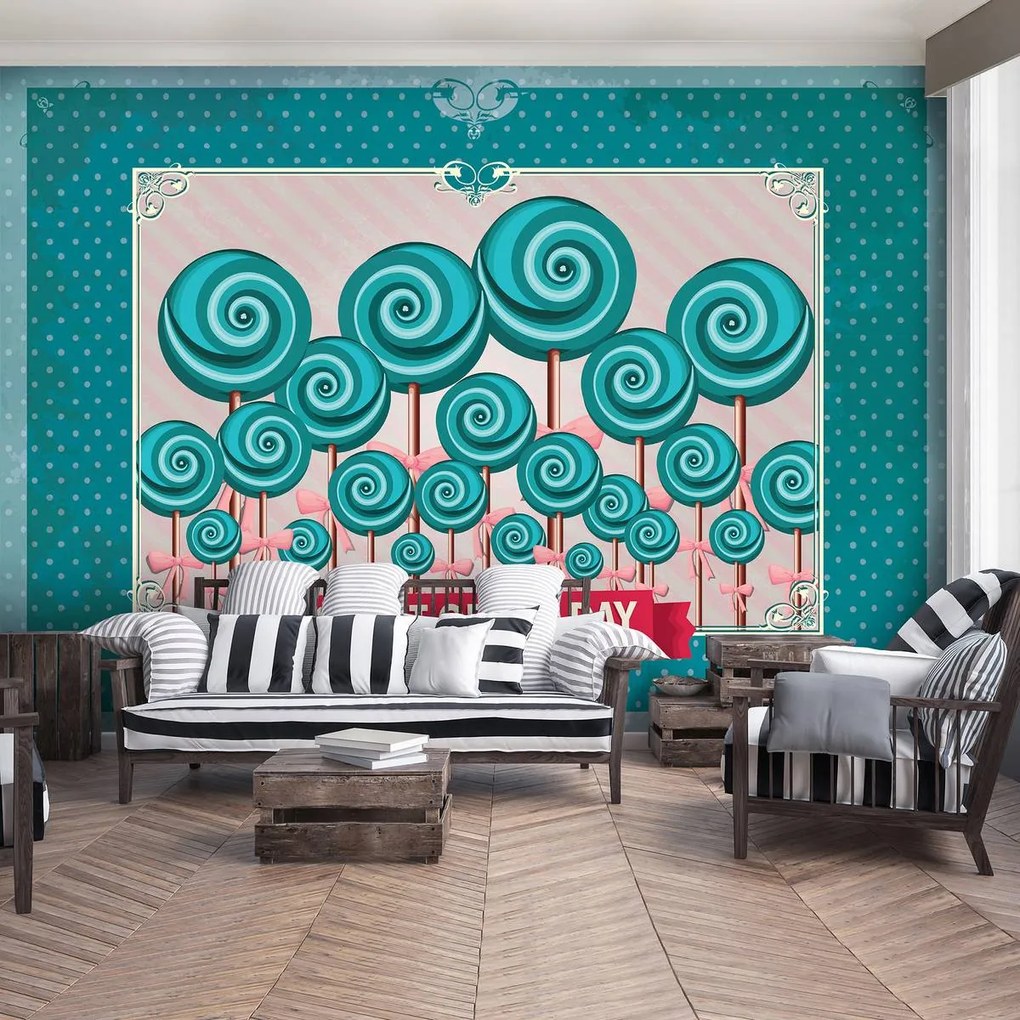 Fototapet - Sweet Pin Up Lollies (152,5x104 cm)