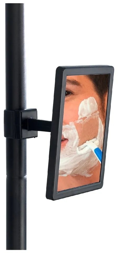 Raft telescopic pentru duș Wenko Prea Silver/Black, 27 x 20 cm