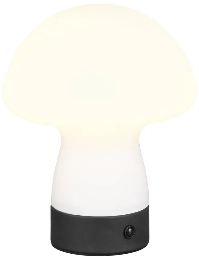 Veioză alb mat LED cu abajur din sticlă (înălțime 18 cm) Dooley – Trio