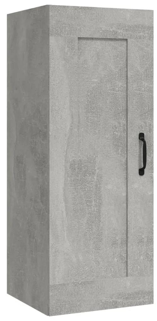 812478 vidaXL Dulap suspendat, gri beton, 35x34x90 cm, lemn prelucrat