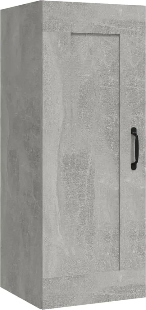 vidaXL Dulap suspendat, gri beton, 35x34x90 cm, lemn prelucrat