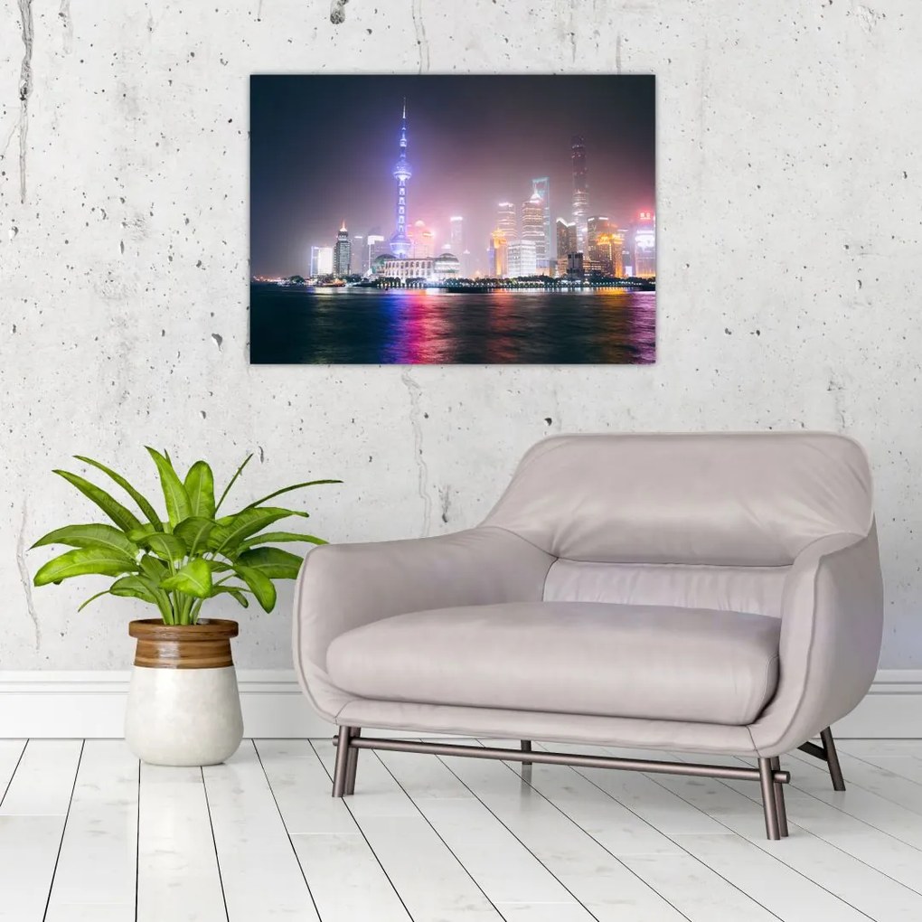 Tabloul Shangai nocturn (70x50 cm)