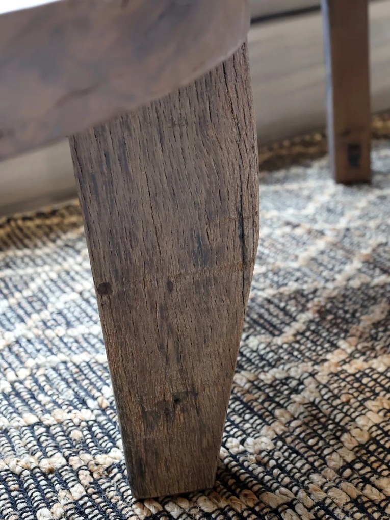 Măsuță de cafea rotundă din lemn reciclat, Ø80 cm, „Grimaud”