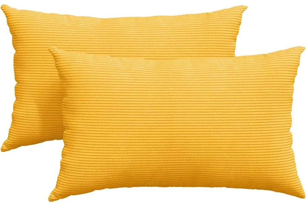 vidaXL Perne pentru canapea 2 pcs Galben Deschis 50 x 30 cm