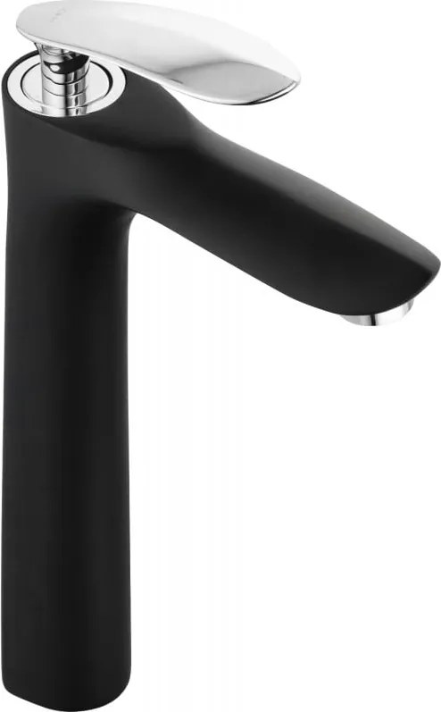 Mexen Lily baterie lavoar înaltă, neagră/crom - 73610-17