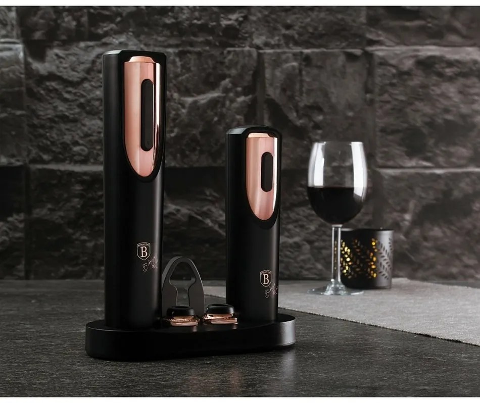 Berlinger Haus Tirbușon și pompă de vid pentru vinBlack Rose Collection