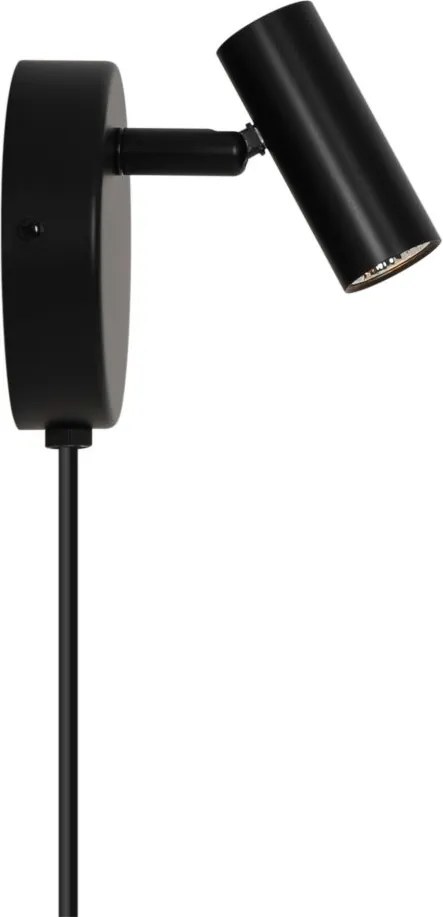 Aplica de perete cu spot LED directionabil Omari Round negru