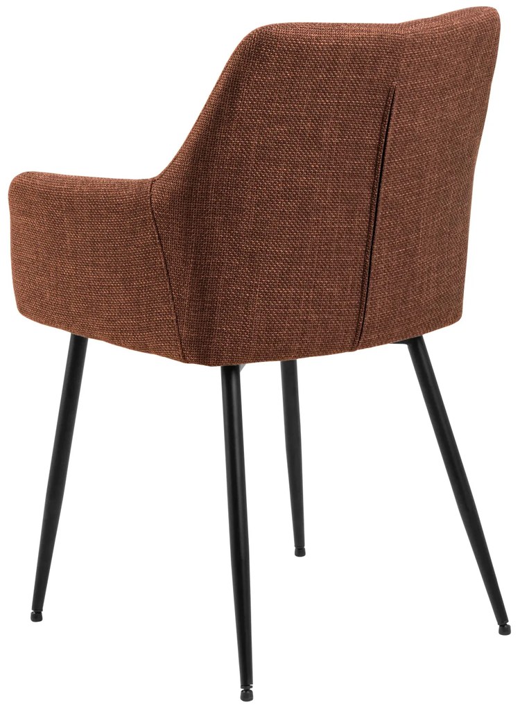 MAZZONI EXPORT VERA Teracotă (material Basel 44) - SCAUN MODERN ADÂNC TAPIȚAT PENTRU SALON/LIVING LOFT