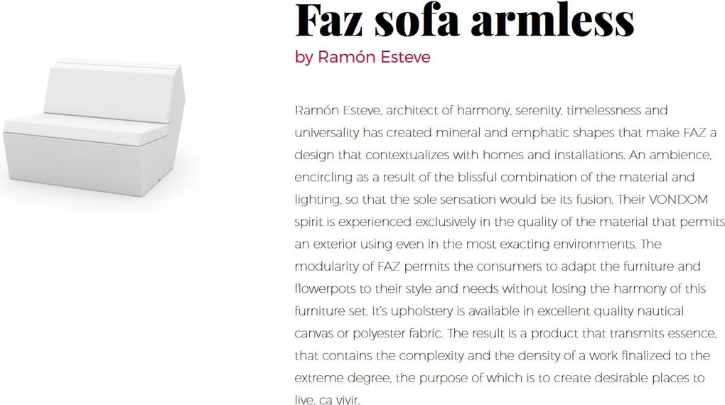 Canapea modulara FAZ Modul Central