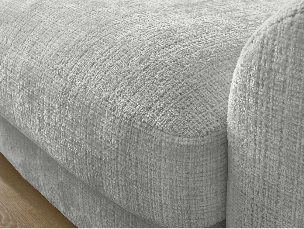 Colțar gri deschis cu tapițerie din chenille (cu colț pe partea stângă/cu șezlong) Leonore – Bobochic Paris