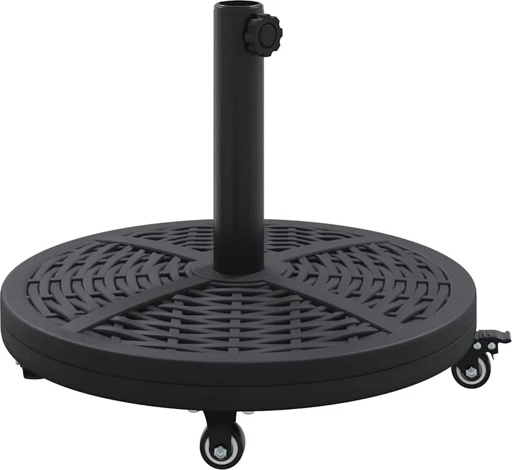 vidaXL Bază pentru umbrelă Art Deco Negru Ø 45 x 39,5 cm Fier