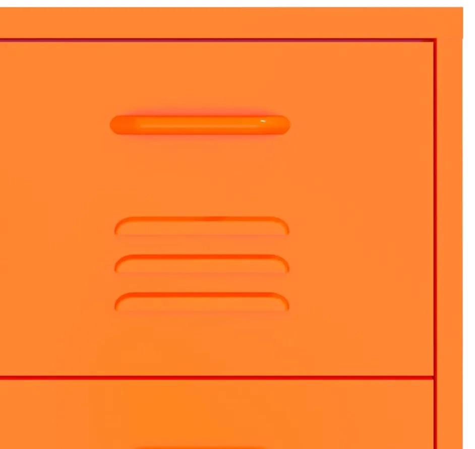 Dulap cu sertare, portocaliu, 80x35x101,5 cm, otel 1, Portocaliu, 1