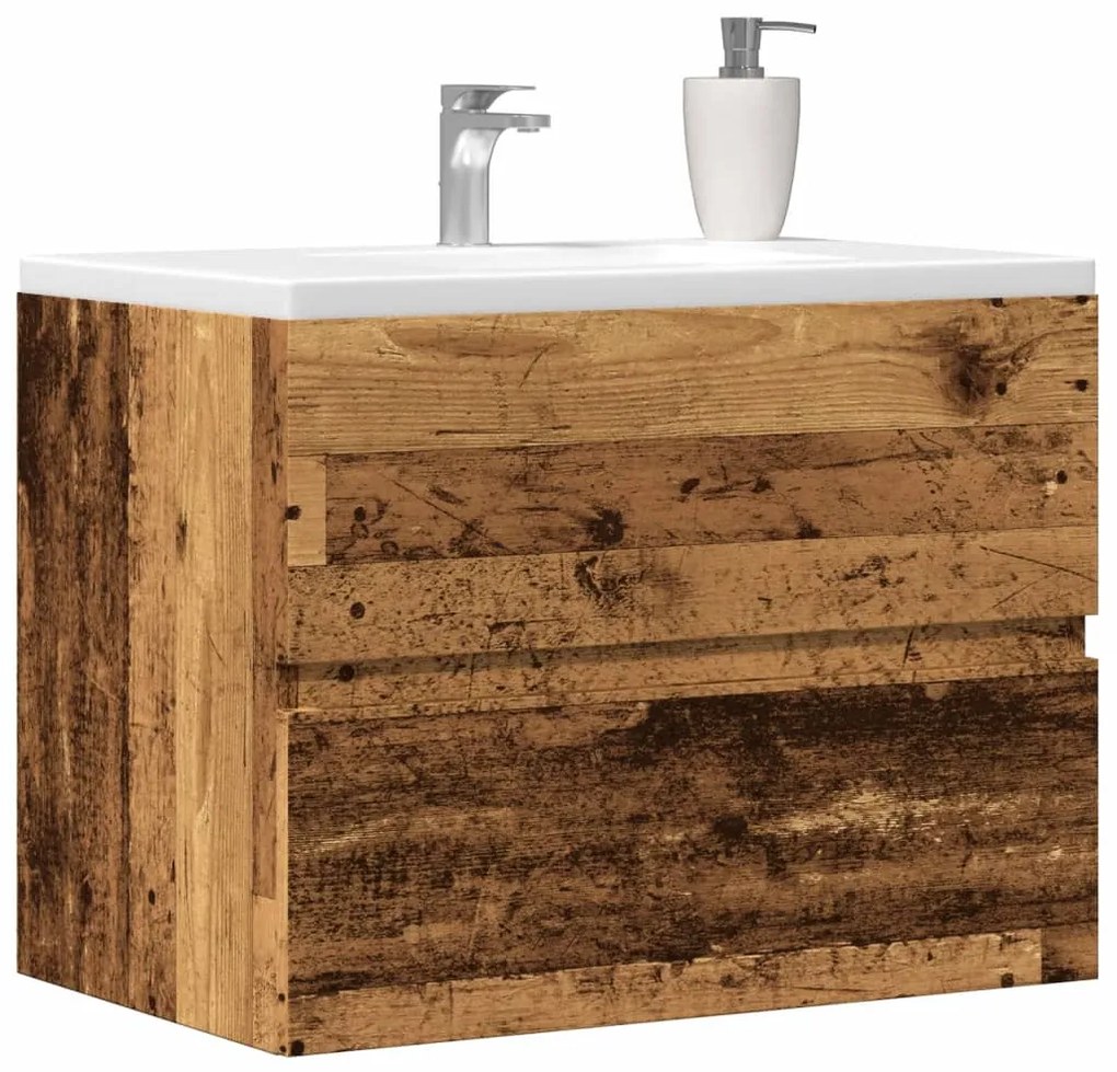 vidaXL Dulap pentru baie, lemn vechi, 60x38,5x45 cm, lemn prelucrat