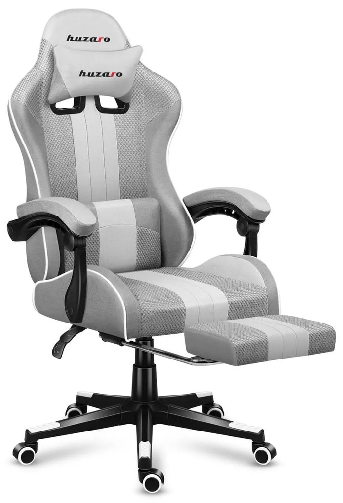 Fotoliu gaming Fusion 4.7 (alb + gri). 1087481