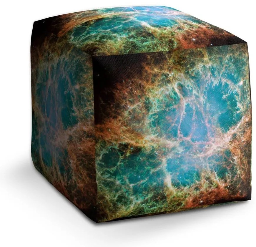 Taburet Cube abstracție cosmică, colorat