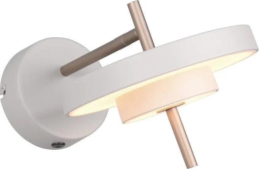 Aplică de perete fildeș LED cu structură flexibilă/cu intensitate reglabilă ø 20 cm Keaton – Trio