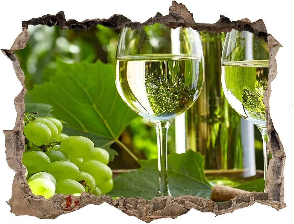 Autocolant autoadeziv gaură Vin alb și fructe