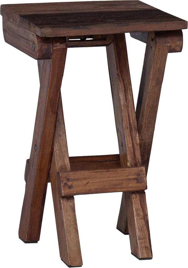 vidaXL Taburet natural 30 x 30 x 48 cm Lemn masiv recuperat