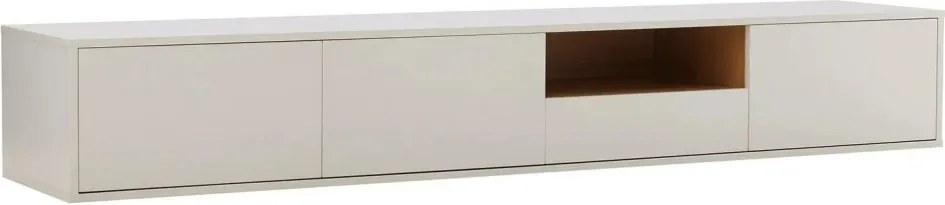 Comoda TV suspendata LOFT 200cm alb/ natur