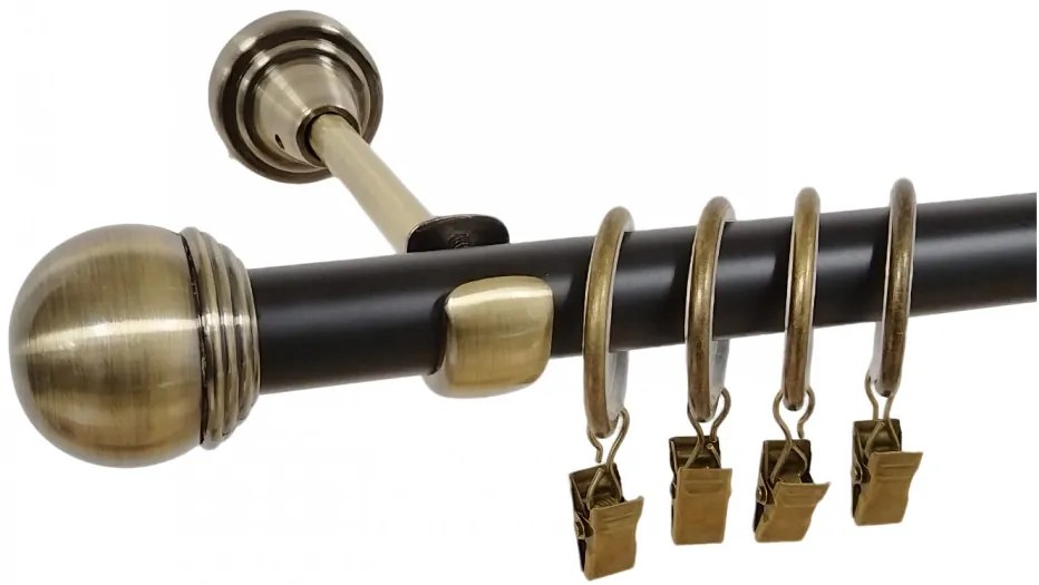 Galerie simpla duo TODI MAX /19 - negru/aur antic (Alege marime: 200 cm)