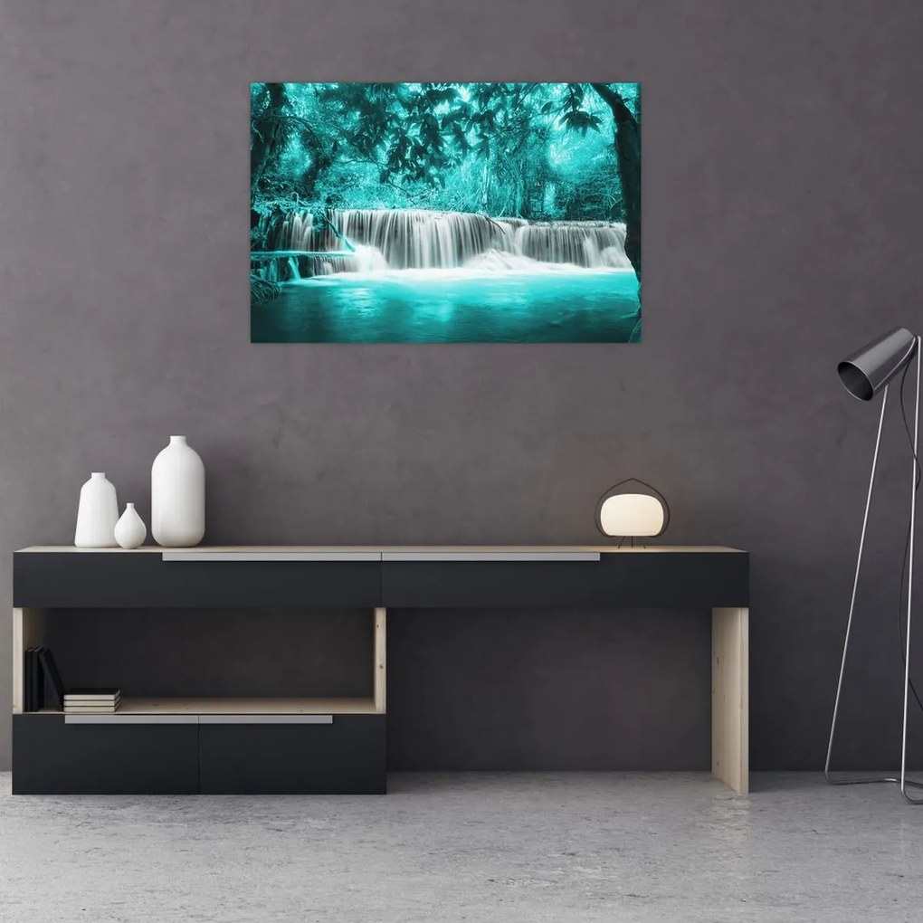 Tablou - Cascada albastră (90x60 cm)