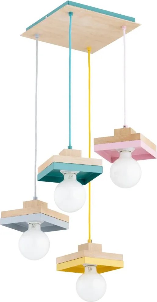 Candelabru suspendat pe cablu MIKO 3xE27/15W/230V multicolor