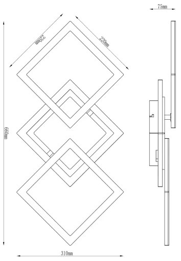 Globo 67280-30 - Plafonieră LED KERRY LED/30W/230V