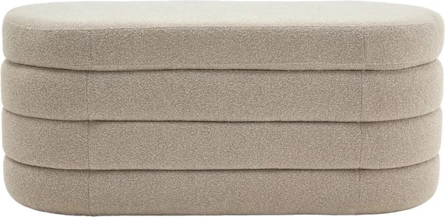 Bancheta cu spatiu de depozitare, Tesatura Boucle Taupe, VOQUE 115cm A-46684 VC