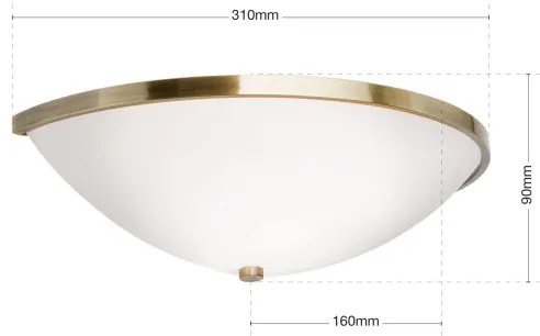 Aplică Orion WA 2-1212/1 AIDA 1xE14/40W/230V bronz/patină