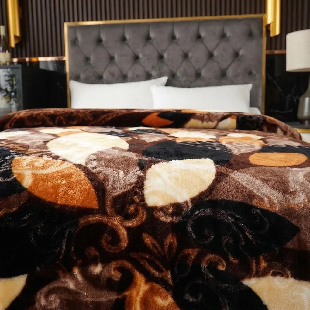 Pătură Cocolino gofrată 3D, maro, 200x240 cm, 2,2 kg, PGU200