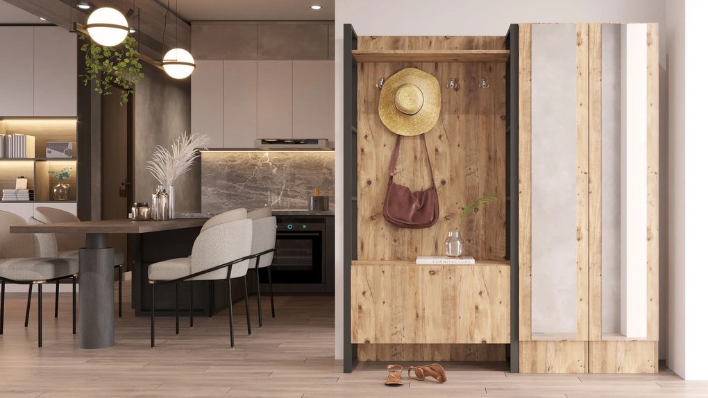 Set mobilier pentru hol Mike 17 (Pin atlantic). 1072604