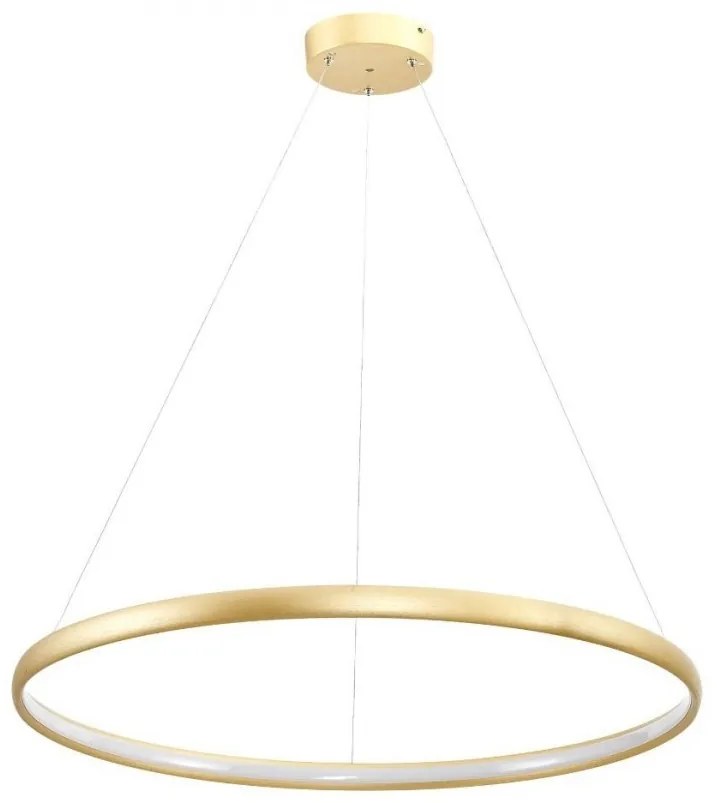 Lustra LED design modern circular CARLO auriu, diametru 80cm