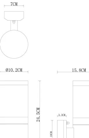 Aplică de exterior XELOO 1xE27/60W/230V IP44 Globo 32014BS