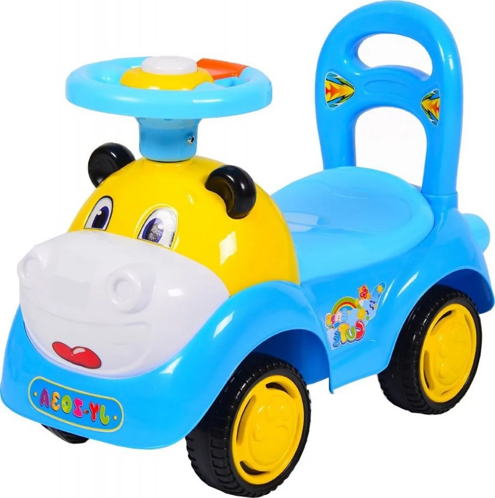 Masinuta cu functie de trotineta fara pedale NOVOKIDS™ Super Hipo Car , Cu melodii si sunete, maxim 25 kg , Pentru interior si exterior, Model