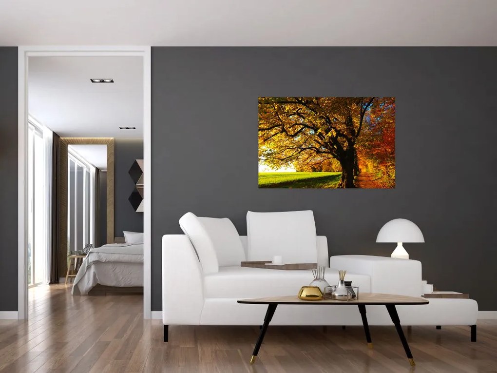 Tablou cu copac toamna (90x60 cm)