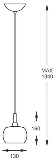 Lustră de cristal pe cablu CRYSTAL 1xG9/42W/230V Zuma Line P0076-01A-F4FZ