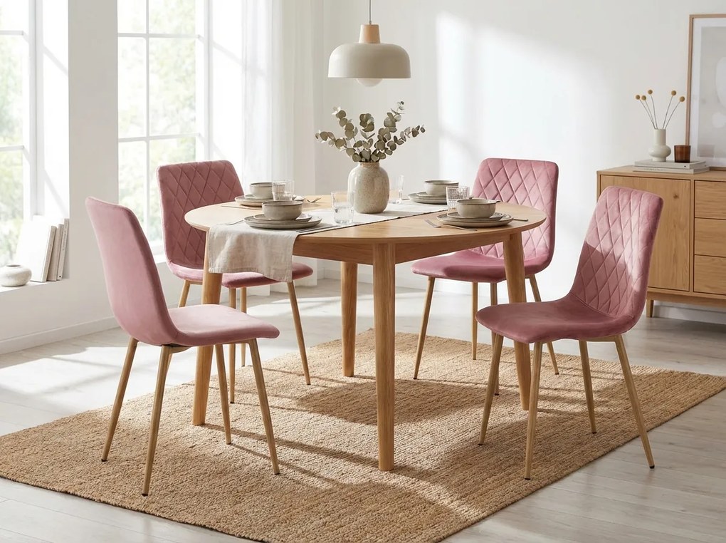 Scaun de catifea roz TURIN