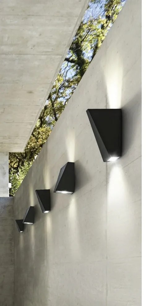 Aplica LED de perete exterior cu iluminat ambiental IP54 ZITA XL alba