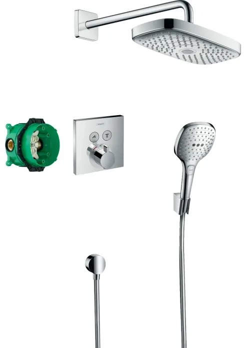 Sistem de dus incastrat cu termostat, Raindance Select E Hansgrohe, crom, 27296000